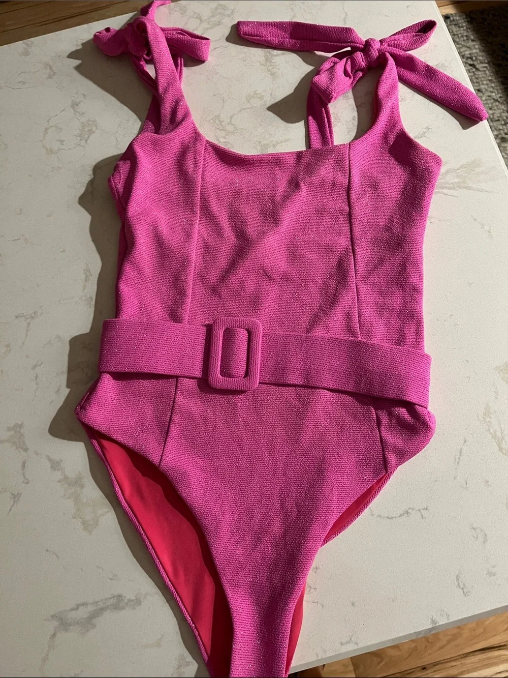 Beach Riot Bright Pink Performance Top
